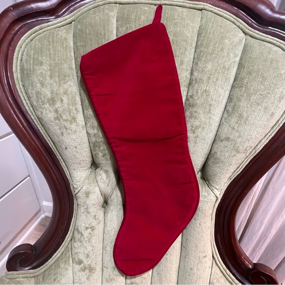 Needlepoint Angel Christmas Stocking Bow Cottage Grandma Handmade Needlework - Picture 6 of 6